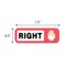 Nevs Position Labels - Right (Hand) 1/2" x 1-1/2" White w/Red & Black XP-610 - alternate 2